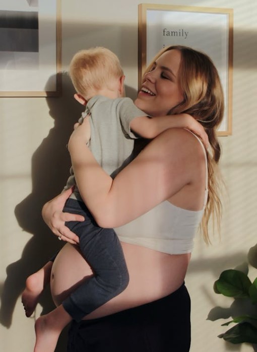 Pregnant mom with toddler